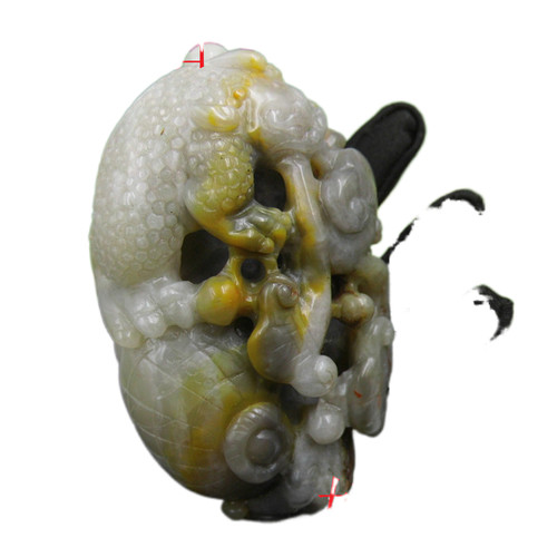 促销新款促销黄龙玉俏色籽料护主金蟾手玩件手工玉石工艺品手把件