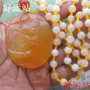 促销黄龙玉翠鸟吊坠黄蜡石项链宝石颈饰玉坠手工玉器玉石挂件收藏