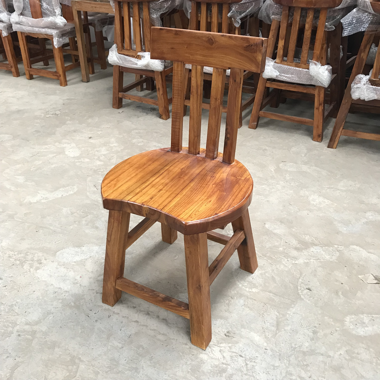 老榆木中式实木餐桌椅