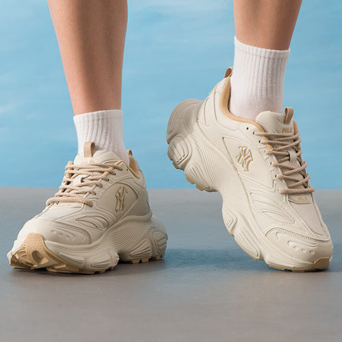 MLB男女复古厚底增高透气运动鞋