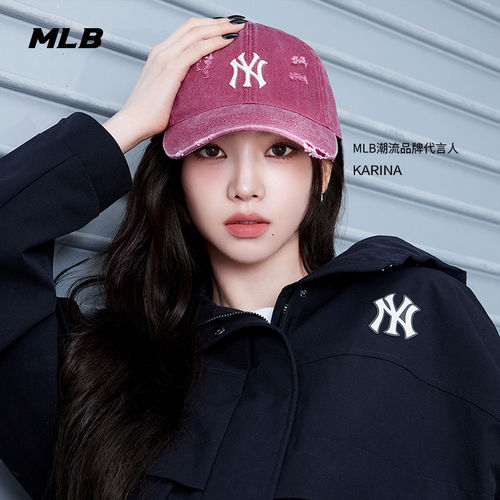 MLB情侣NY水洗做旧棒球帽