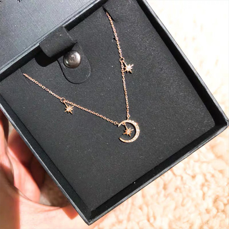 星月项链女小红书同款925