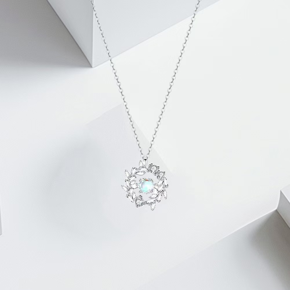 s纯银羽你相伴锁骨链时尚