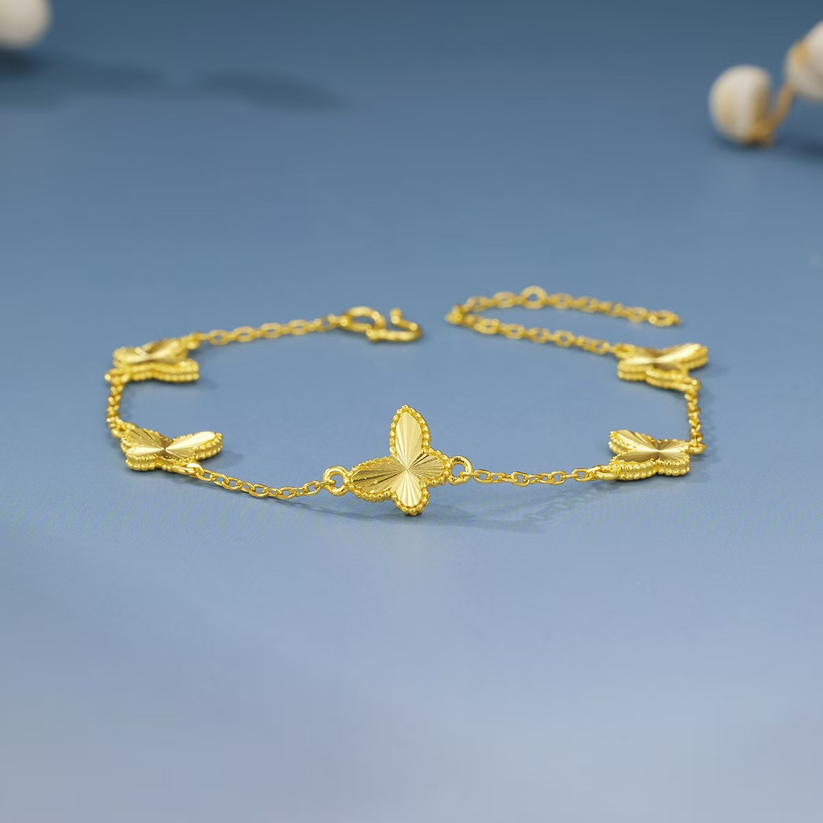 S925银蝴蝶梦手链女时尚