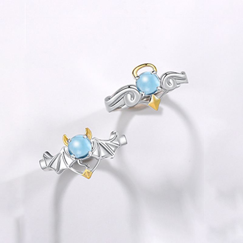 天使恶魔闺蜜戒指女情侣