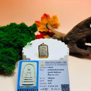 泰国佛牌搬运工 金壳萨玛空卡 龙婆培2510一喷小模崇迪