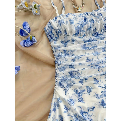 SummerWomen'sDressBlueand
