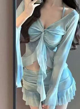 Women'sLongSleeveShortDress