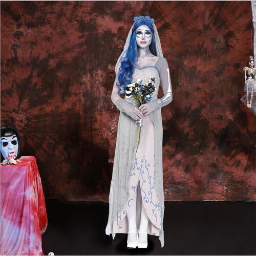 White Ghost Bride Grim Reaper Gown, Halloween