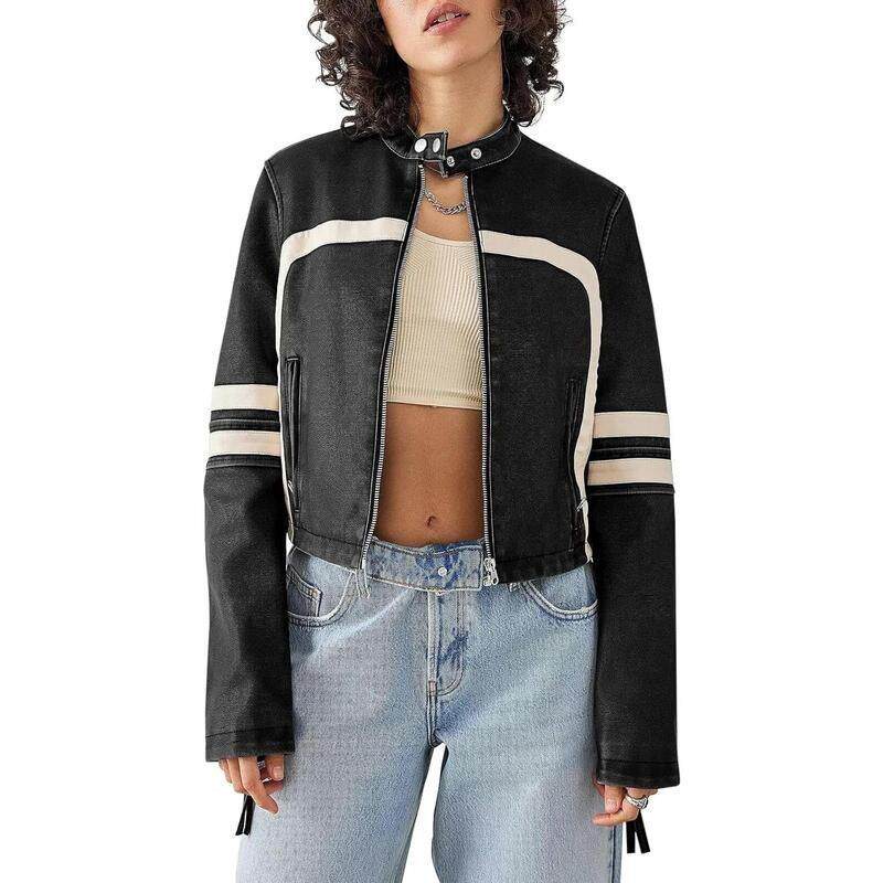 Q 58841 Women Zip Up Jacket Motocross摩托越野夹克