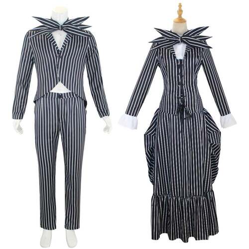 Skeleton Character Couple Costume Set