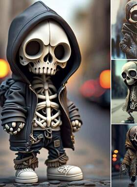 Halloween Skeleton Hoodie Home Garden Decoration