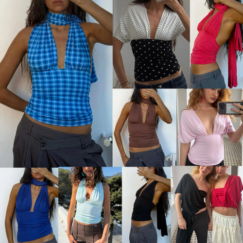 Women'sSnakeSkinPrintHalter