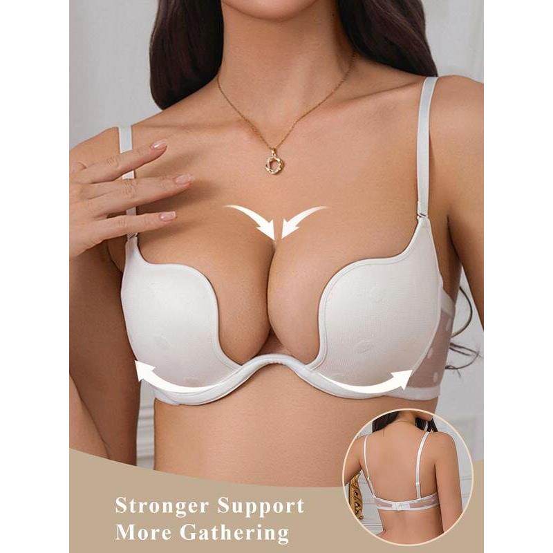 D 82882 Women Push-Up Bra Elegant Seams Chic优雅文胸