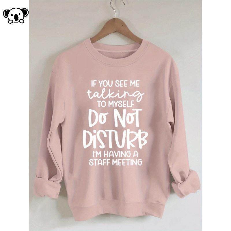 Y 30061 Women Casual Sweatshirt Slogan Print标语印花卫衣
