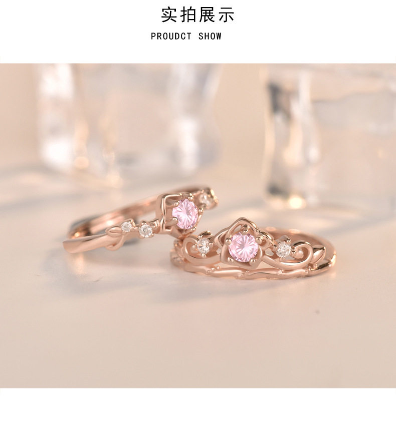 Andromeda s925 Silver ring internet celebrity 18K Rose Gold Bella princess Jointly Ring opening cosplayin the Accessories/Fashion Jewelry, Ring/Ring  category - from Buy2taobao.com to provide professional Taobao agent buy service