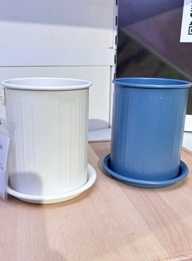 IKEA宜家 微勒沃达德电镀餐具收纳架带沥水盘筷子桶筷子笼