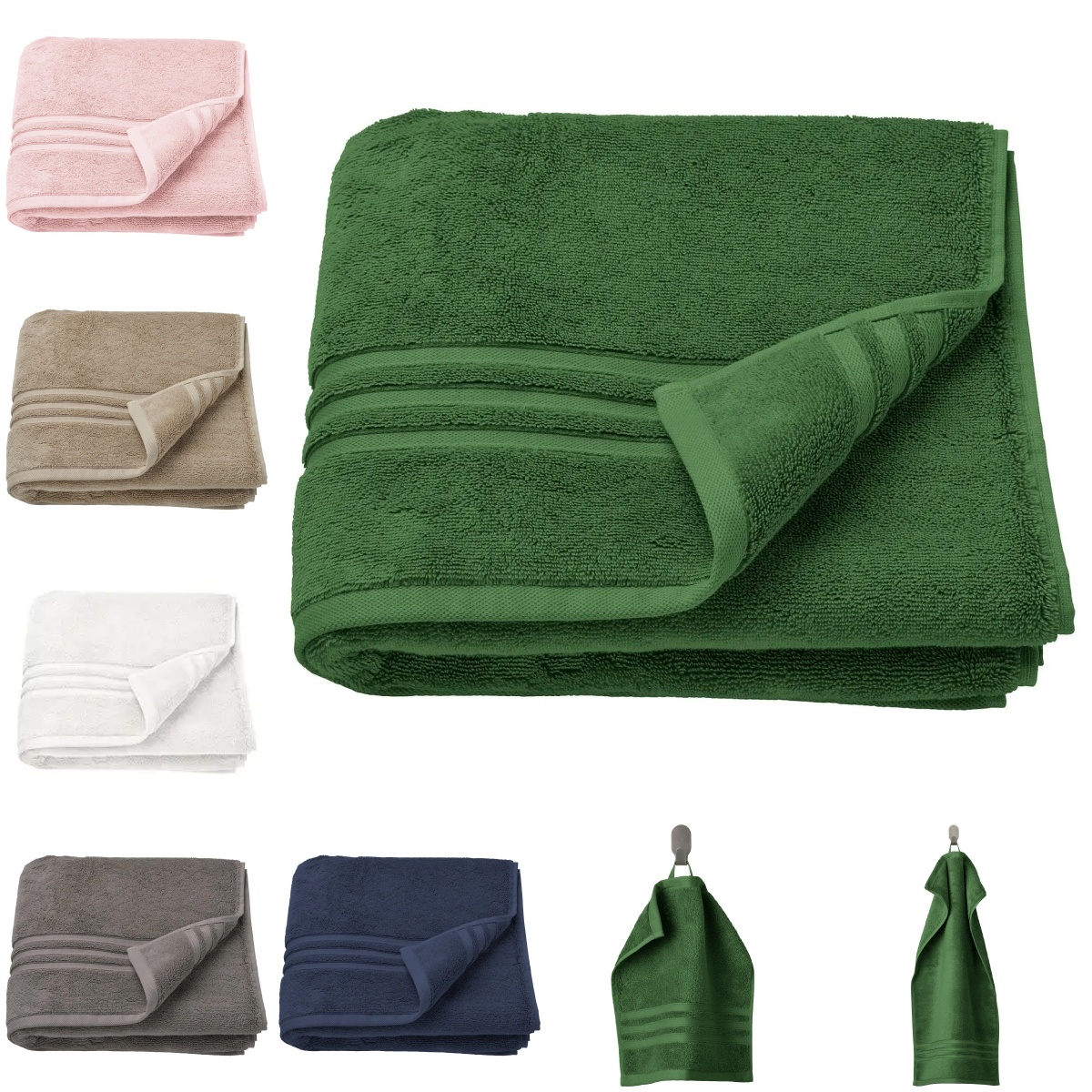 IKEA宜家 BROKGLIM 布洛克林方巾浴巾毛巾吸水纯棉舒适洗脸热敷