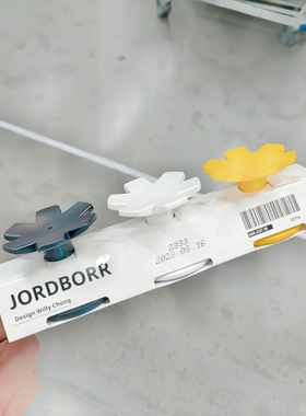 IKEA/宜家 乔伯尔免打孔自粘挂钩墙壁装饰塑料钩子雪花钩子3件套