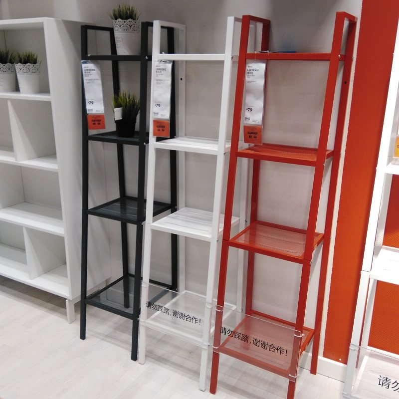 宜家IKEA勒伯格置物架花架厨房收纳架钢书架储物架包邮_虎窝淘