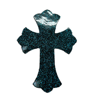 4.5*6.5cm十字架皮标星空羊皮补丁贴皮标真皮DIY（羊皮156-185）