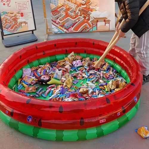 筷乐大作战筷子夹零食西瓜泳池户外商场公司团建趣味游戏活动道具