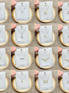 古丽古丽银饰通体S925纯银微镶珍珠时尚锁骨项链女百搭气质潮