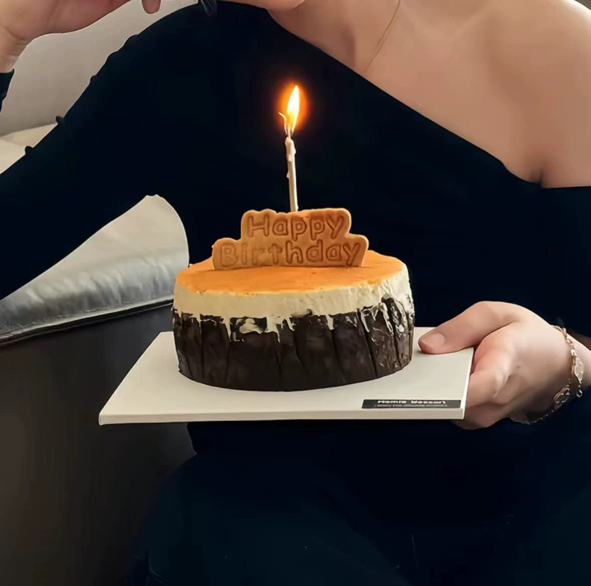 英文生日快乐曲奇饼干爱心娃娃脸头像男孩女孩数字蛋糕装饰创意