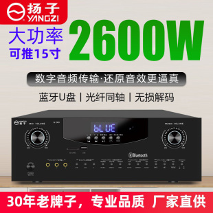 扬子家用超大功率蓝牙功放机插卡音响k歌影院15寸音箱功放机