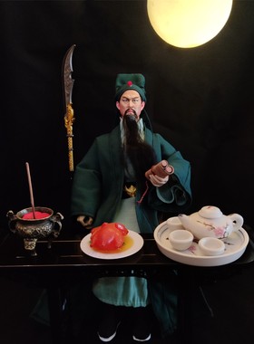 家庭摆件三国关羽布料低价处理