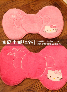 包邮hello Kitty卡通蝴蝶结 地垫门垫 浴室地垫粉红色地垫防滑