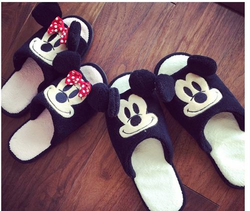 迪士尼米奇米妮卡通家居情侣毛绒