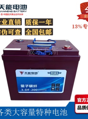 天能3-DF-200-240-320高空升降车 环卫扫地车6V200AH大容量蓄电池