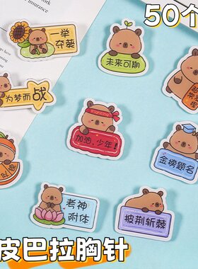 创意水豚考神附体胸针学生小礼品