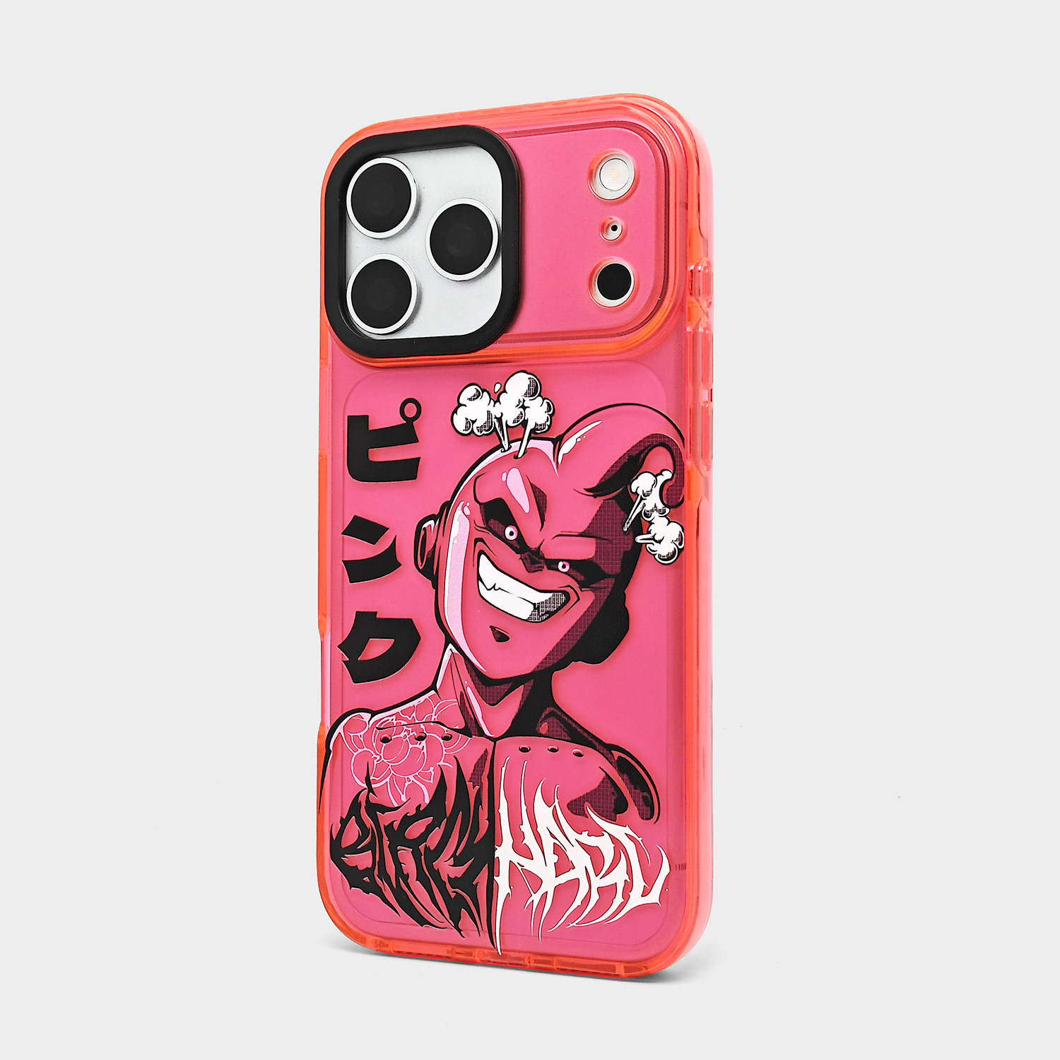 原创魔人布欧17磨砂动漫保护壳适用iPhone16promax七龙珠周边磨砂玫红色15镭射防摔苹果18pro手机壳二次元图片
