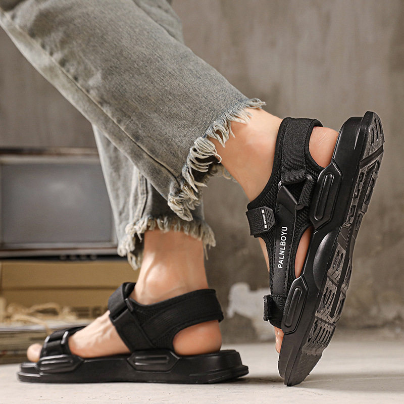 NEW 2024 SUMMER FASHION MENS SANDALS VERSATILE BEACH RETRO TREND SOFT SOLE ANTI SLIP DRIVING SANDALS MEN