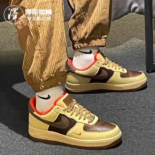 NIKEAF1复古低帮棕色板鞋