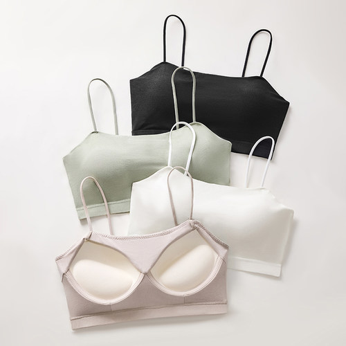 2025新款美背吊带内衣女固定罩杯