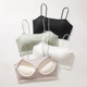 一体美背细肩带吊带内衣固定罩杯棉小胸加厚少女吊带打底文胸裹胸