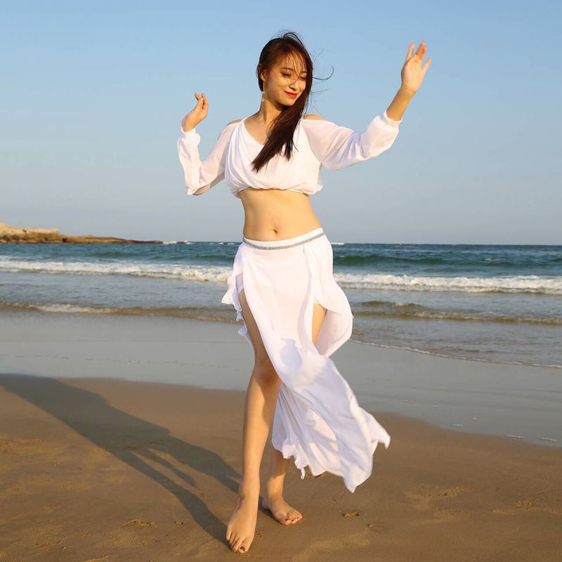舞娘 肚皮舞练功服2025夏季新款套装女性感吊带裙子初学者演出服