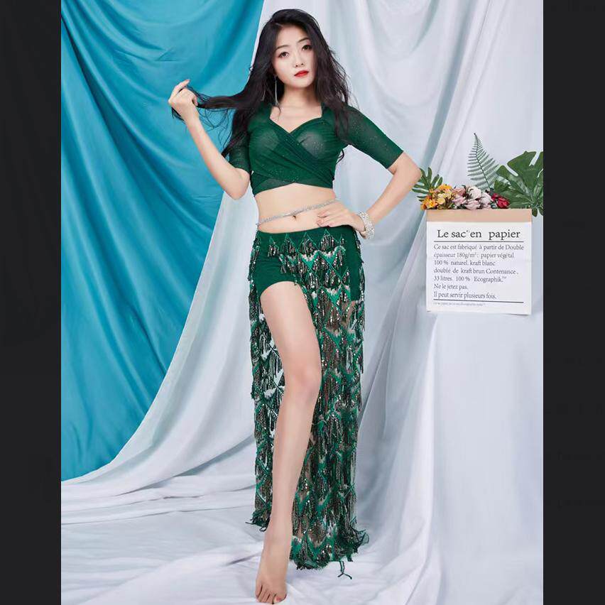 舞娘肚皮舞服套装上衣长裙
