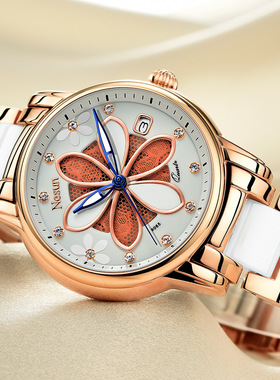 品牌正品尼尚手表幸运草系列手表时尚百搭防水简约女士石英表9065