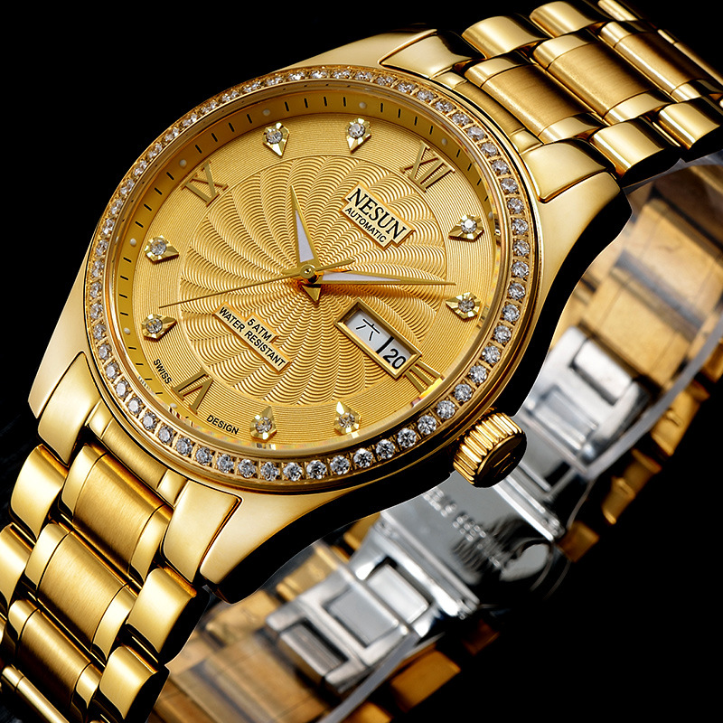 双日历手表全自动机械表夜光时尚