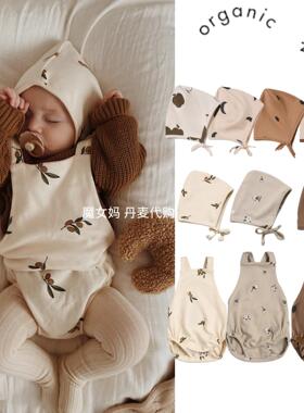 6折现货 Organic Zoo 22秋冬新生儿宝宝有机棉可爱系带胎帽 帽子