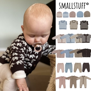 95折丹麦 Smallstuff 男女儿童羊毛针织开衫外套连体背心长裤帽子