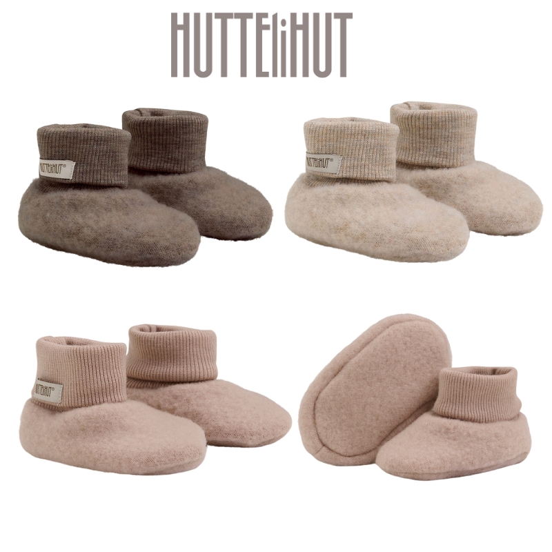 现货丹麦 Huttelihut 婴幼儿宝宝纯美利奴羊毛紧口鞋套脚套袜套