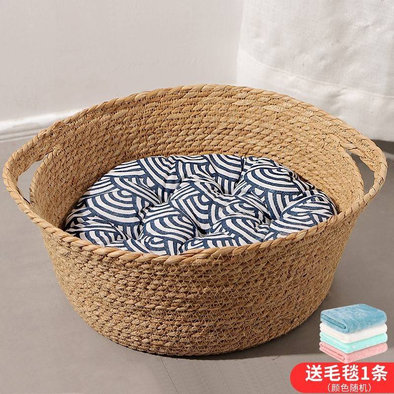 采购物产藤猫雪山之星窝，通用猫屋为所季节，香蒲垫有，猫抓板，