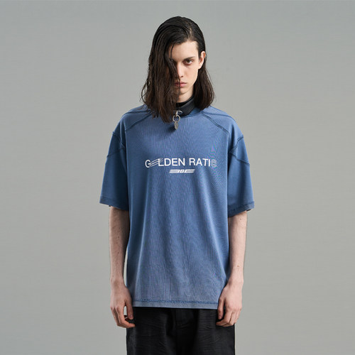 正反两穿洗水印花T恤blindnoplan