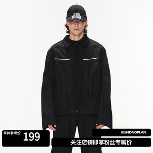 夹克外套 纯色立体拼接翻领飞褊宽松秋季 BLINDNOPLAN 23AW