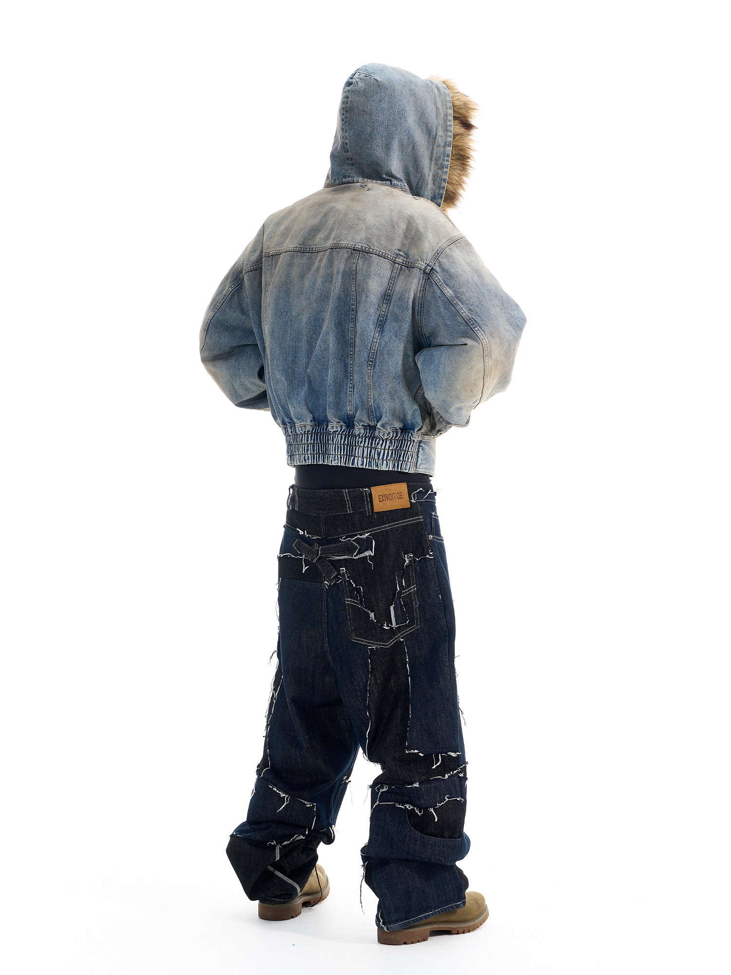 BLINDNOPLAN] Raw Edge Patchwork Remake Jeans | OLDLAUNDRY